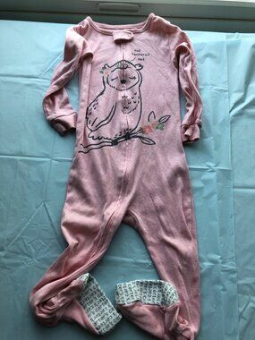 Carter's Toddler (2T/2A) Footie Pajamas; Pink w/owl; Like new condition; Comfy